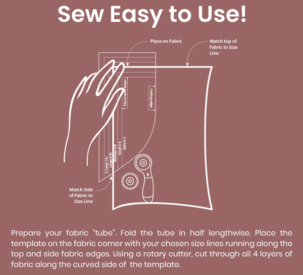 Pillowcase Dress Armhole Template is sew easy to use